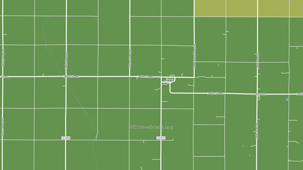 Halbur, IA Map of Arson Rates