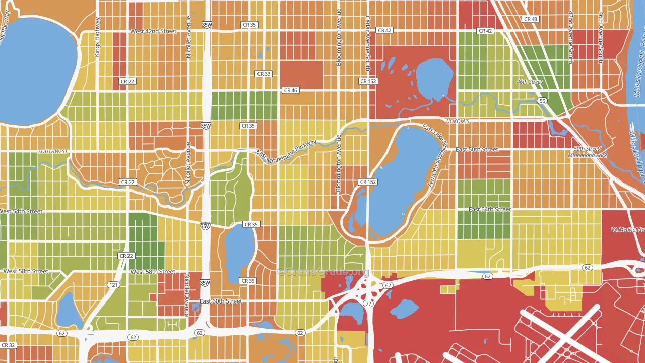 Hale, Minneapolis, MN Map of Arson Rates