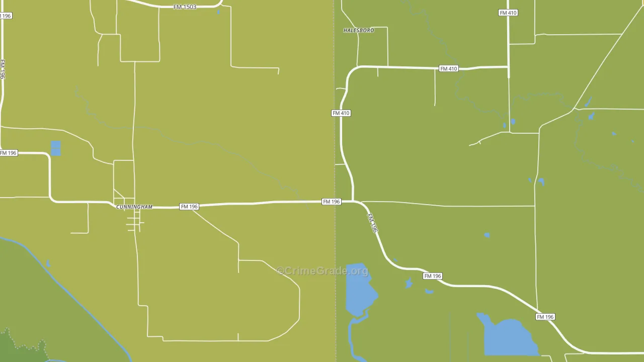Halesboro, TX Map of Arson Rates