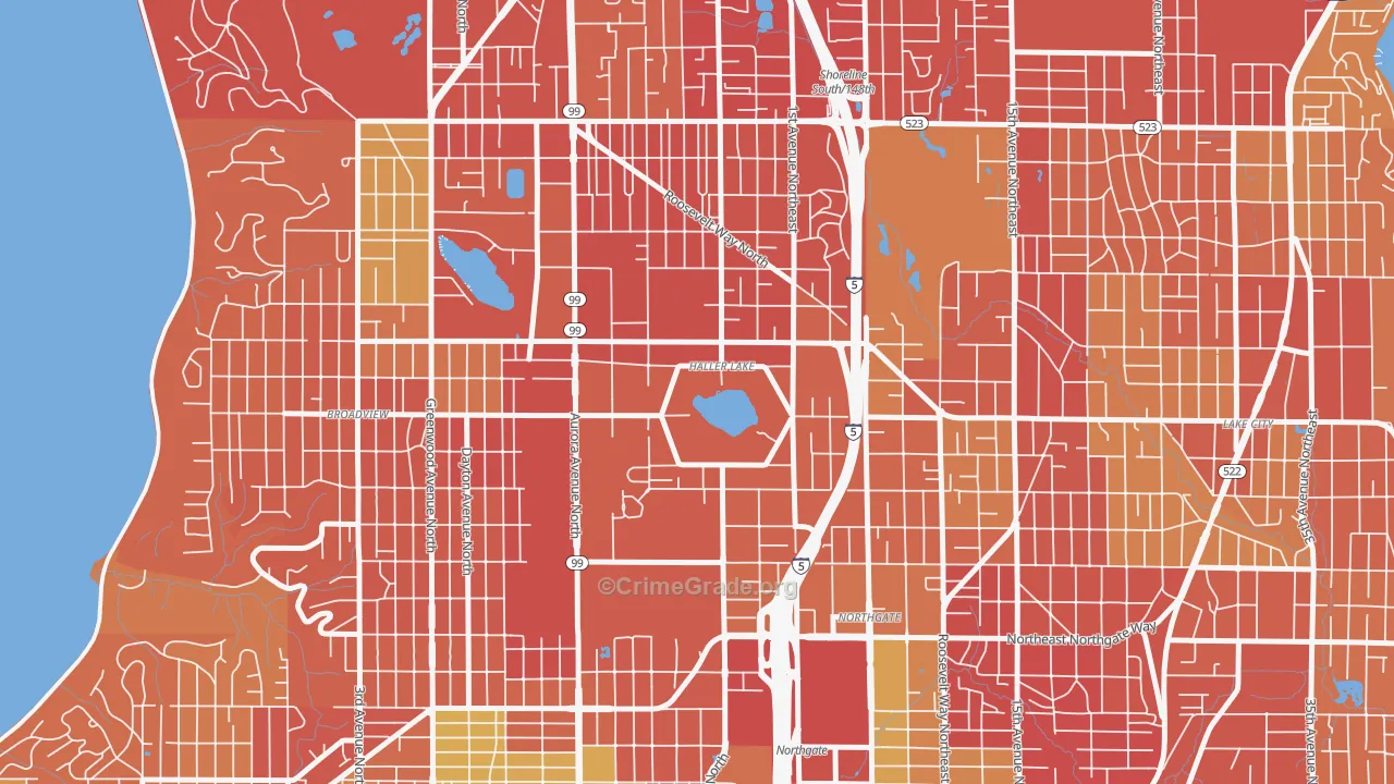 Haller Lake, Seattle, WA Map of Arson Rates