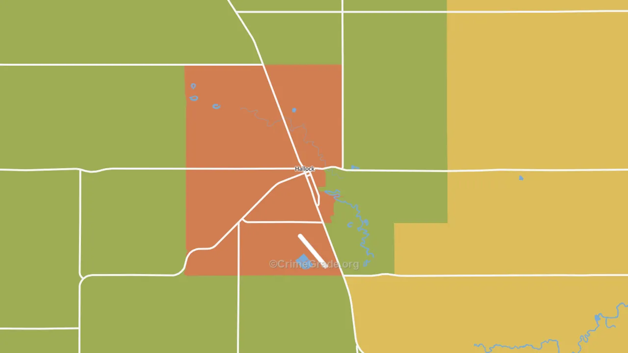 Hallock, MN Map of Arson Rates