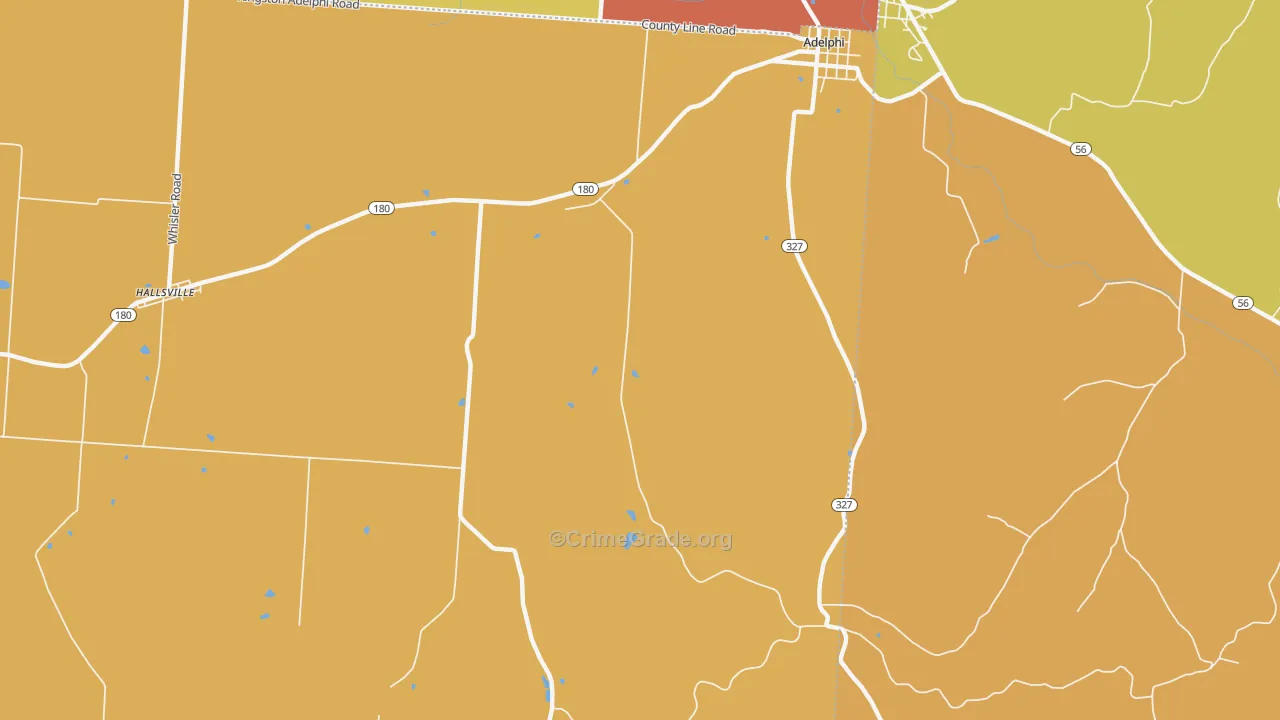 Hallsville, OH Map of Arson Rates