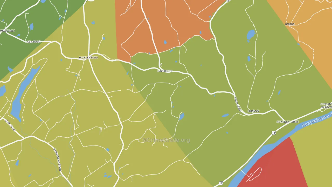 Hallwood, PA Map of Arson Rates