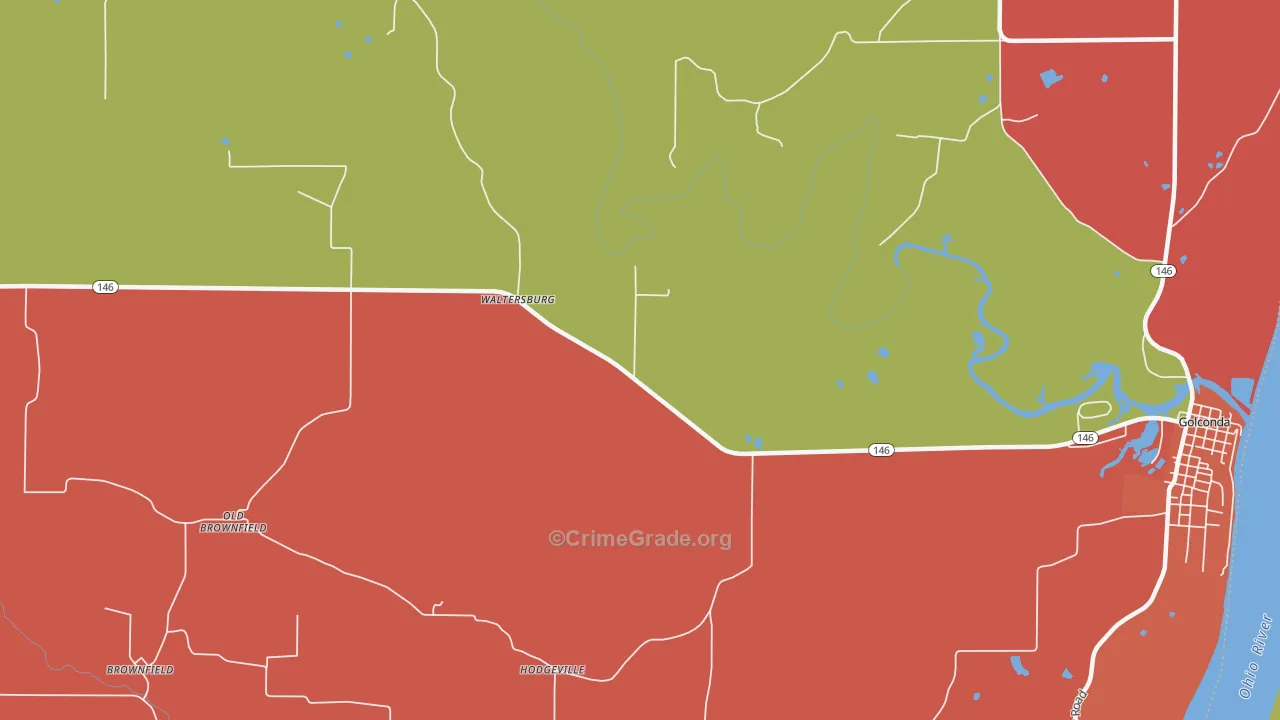 Hamletsburg, IL Map of Arson Rates