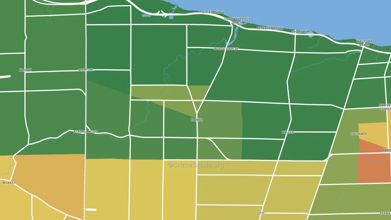 Hamlin, NY Map of Arson Rates