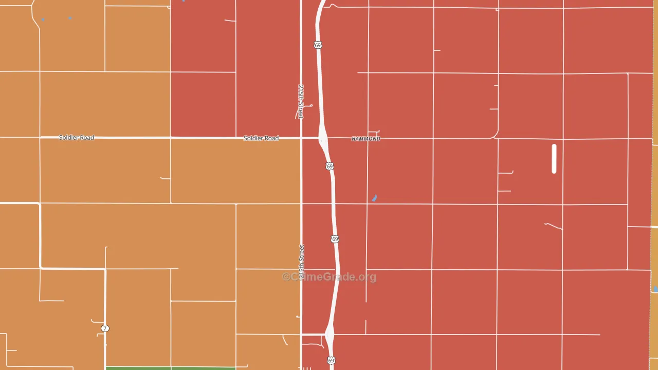Hammond, KS Map of Arson Rates