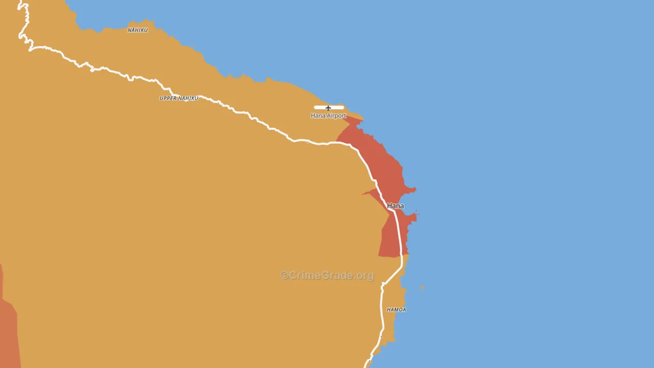 Hana, HI Map of Arson Rates