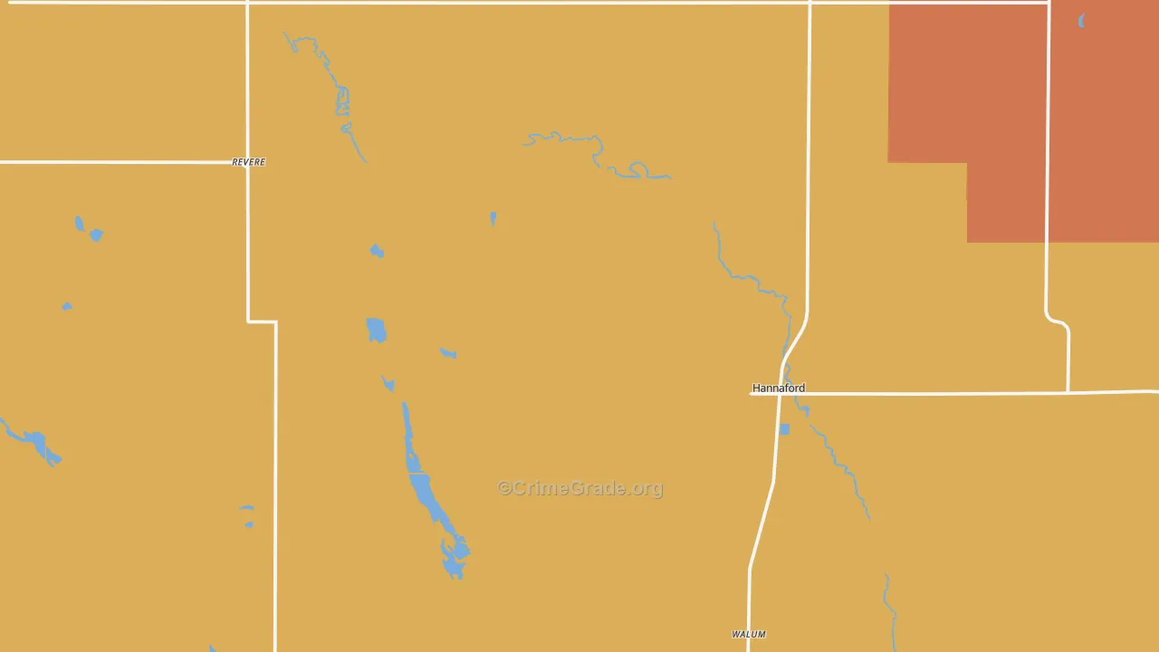 Hannaford, ND Map of Arson Rates