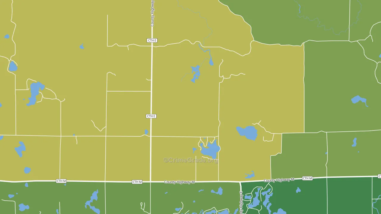 Hannibal, WI Map of Arson Rates