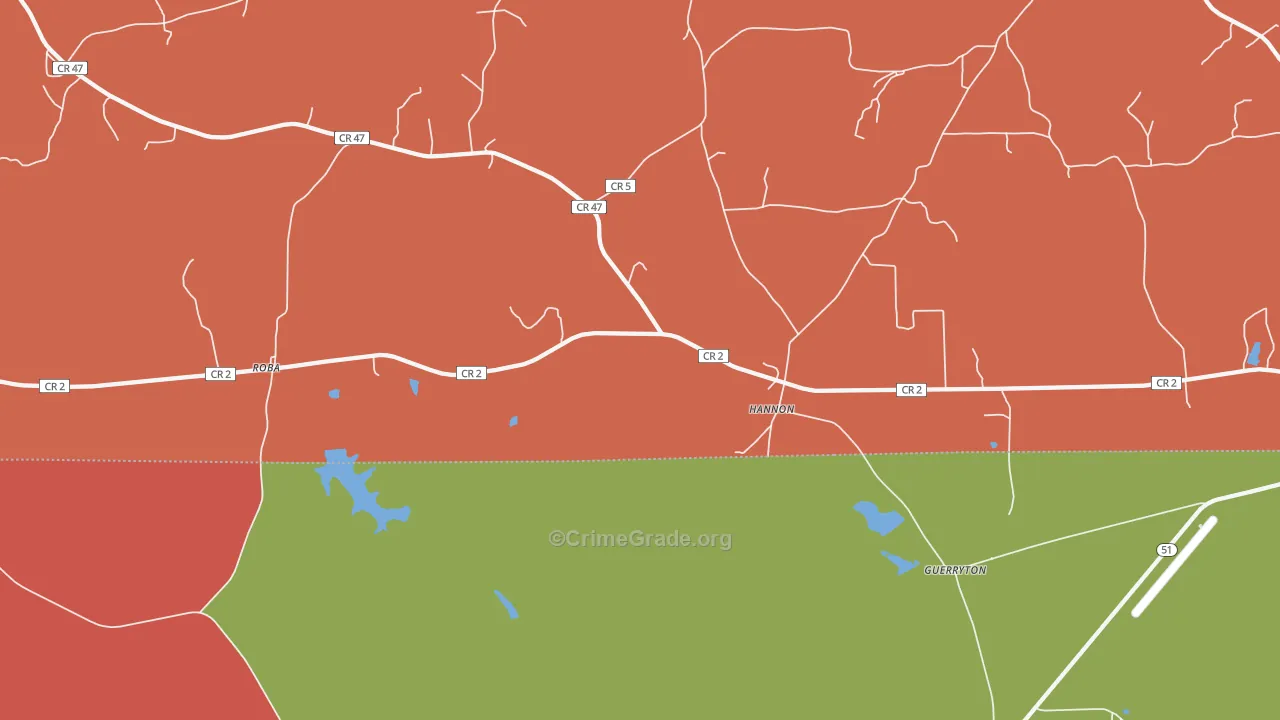 Hannon, AL Map of Arson Rates