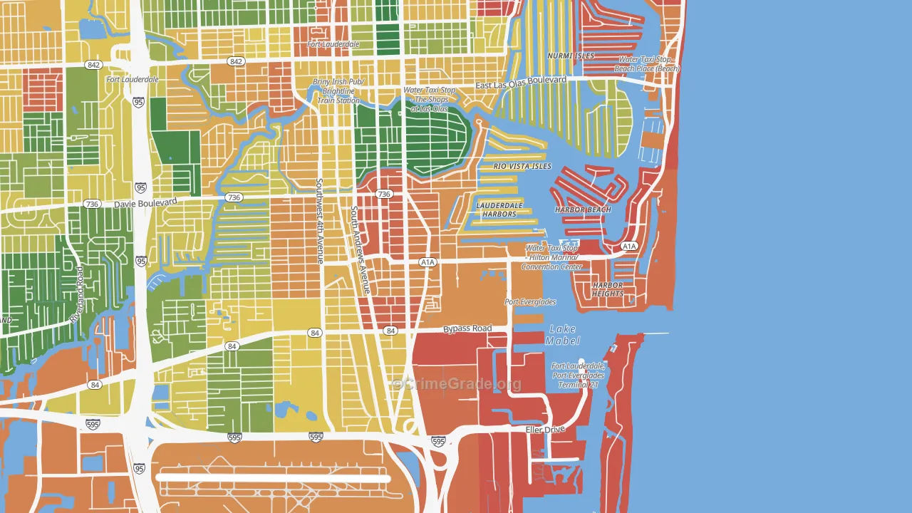 Harbordale, Fort Lauderdale, FL Map of Arson Rates