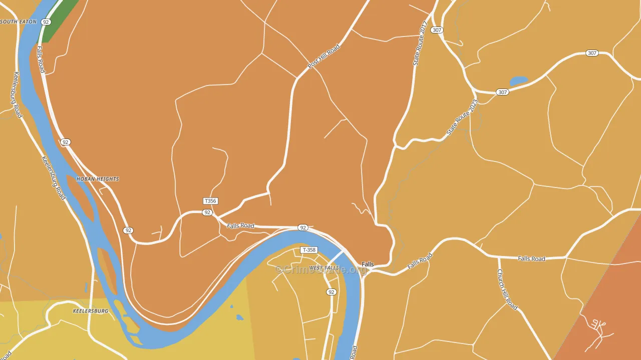 Harding, PA Map of Arson Rates