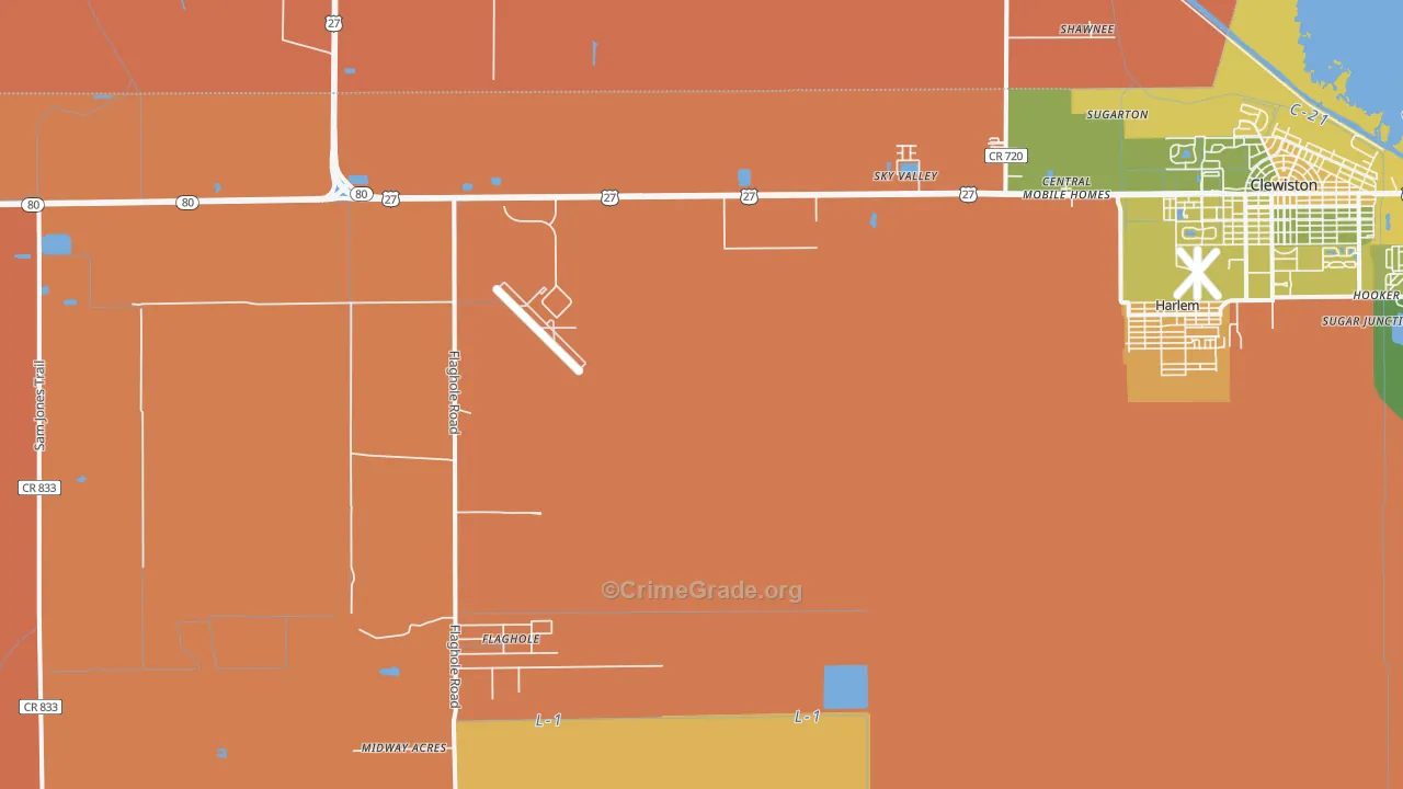Harlem, FL Map of Arson Rates