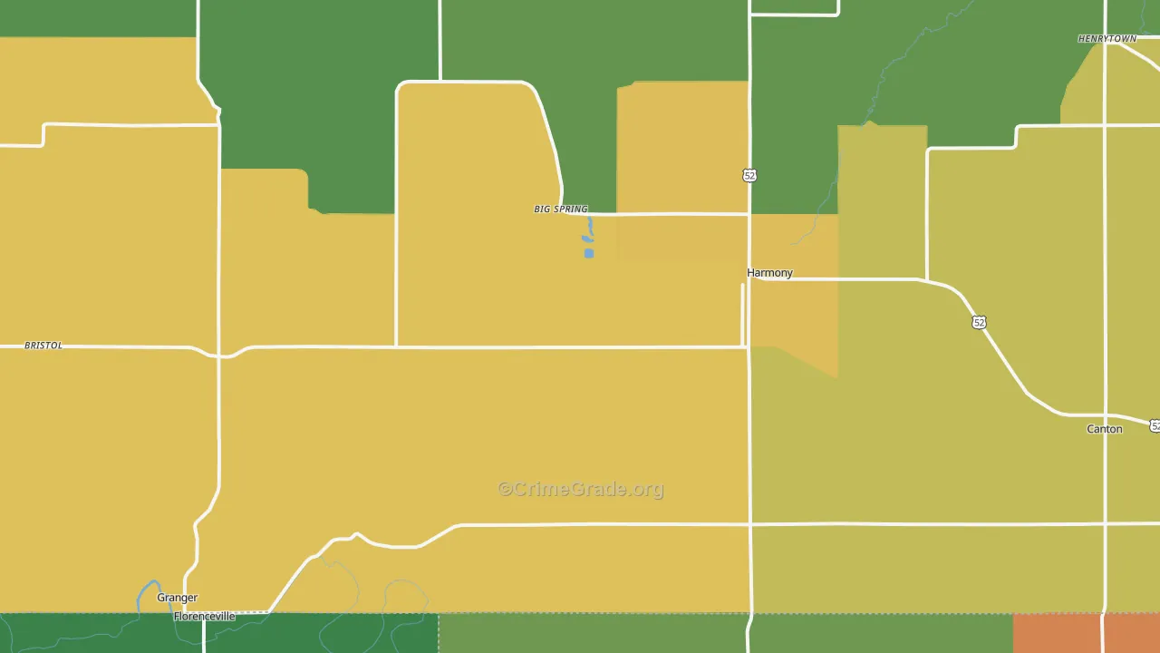 Harmony, MN Map of Arson Rates