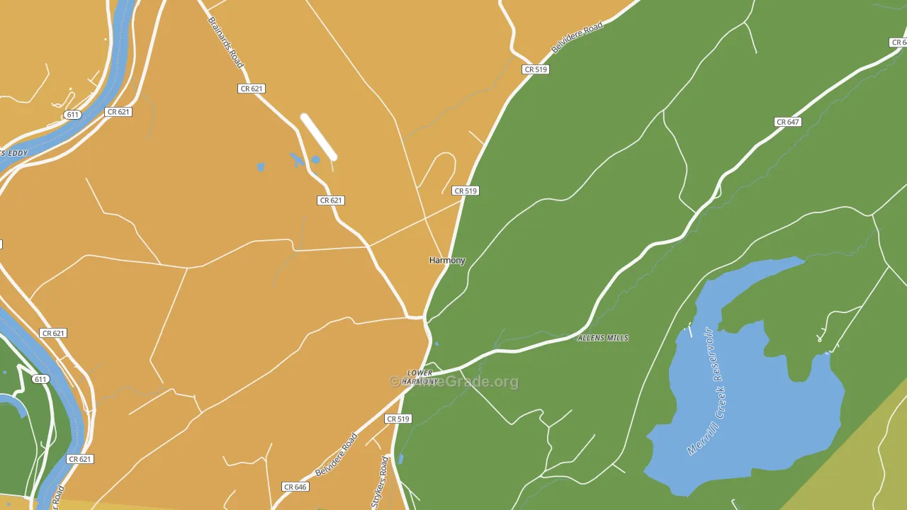 Harmony, NJ Map of Arson Rates
