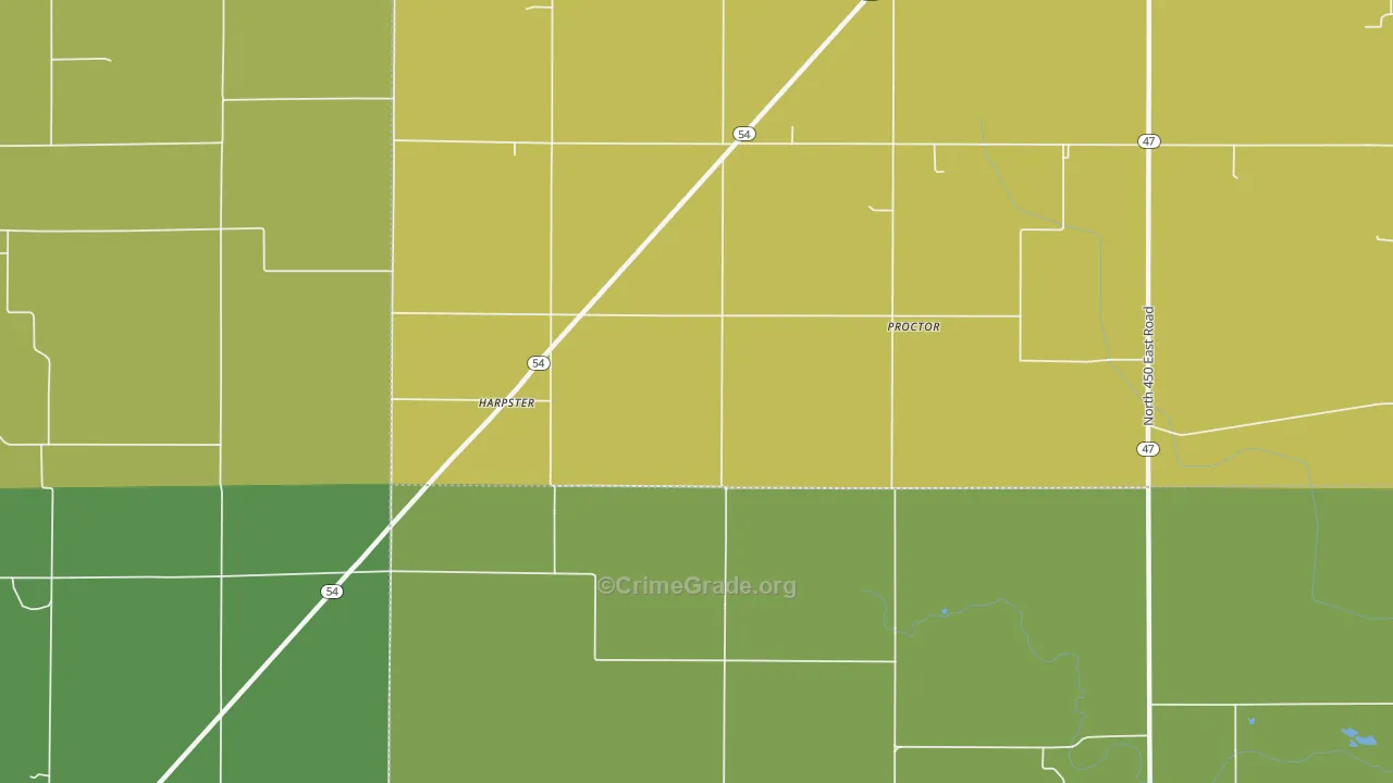 Harpster, IL Map of Arson Rates
