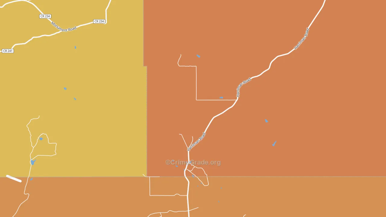 Harriman, WY Map of Arson Rates