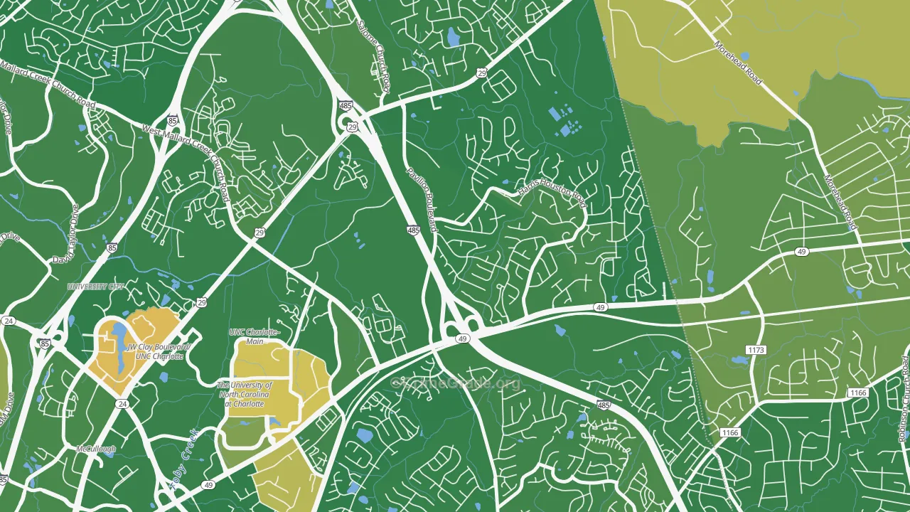 Harris-Houston, Charlotte, NC Map of Arson Rates