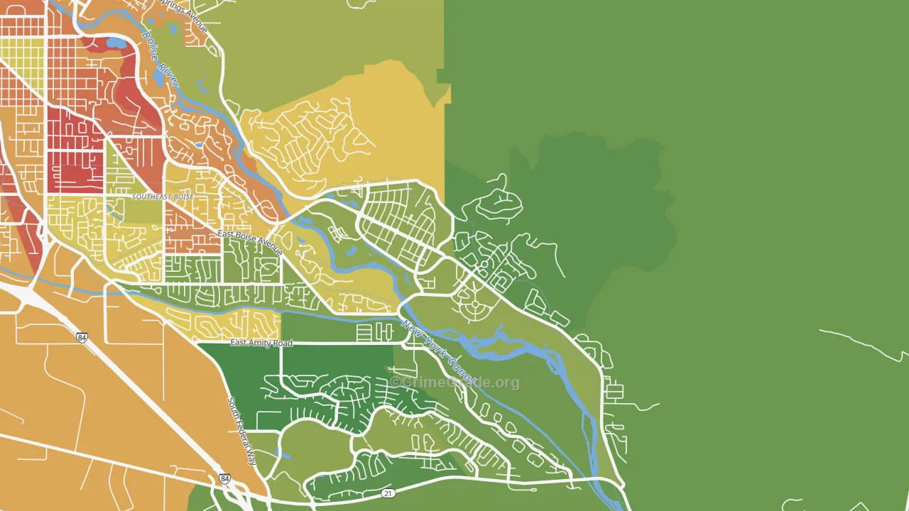 Harris Ranch, Boise, ID Map of Arson Rates