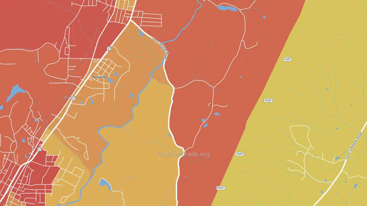 Harrisburg, GA Map of Arson Rates