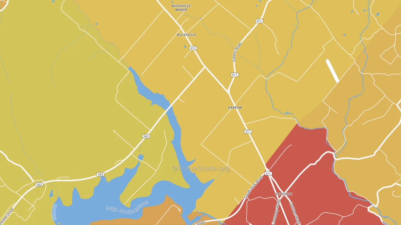 Harrow, PA Map of Arson Rates