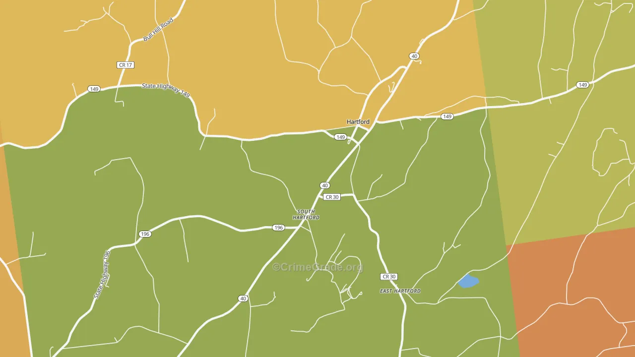 Hartford, NY Map of Arson Rates