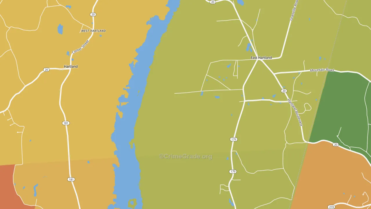 Hartland, CT Map of Arson Rates