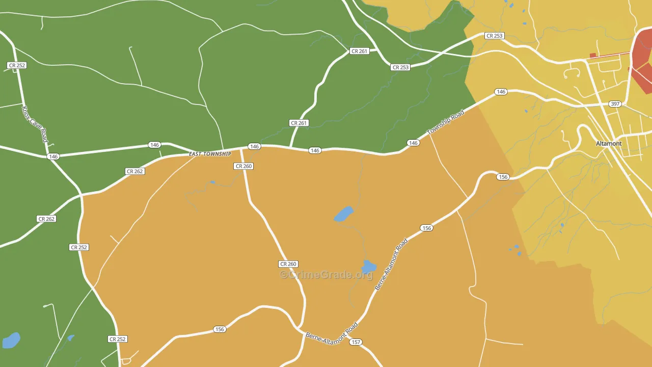 Hartmans Corners, NY Map of Arson Rates