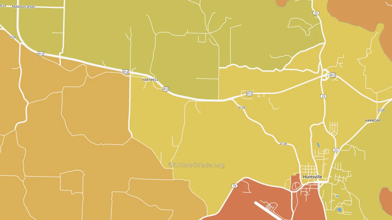 Hartwell, AR Map of Arson Rates