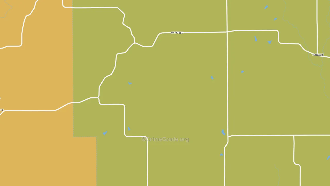Hatfield, MO Map of Arson Rates