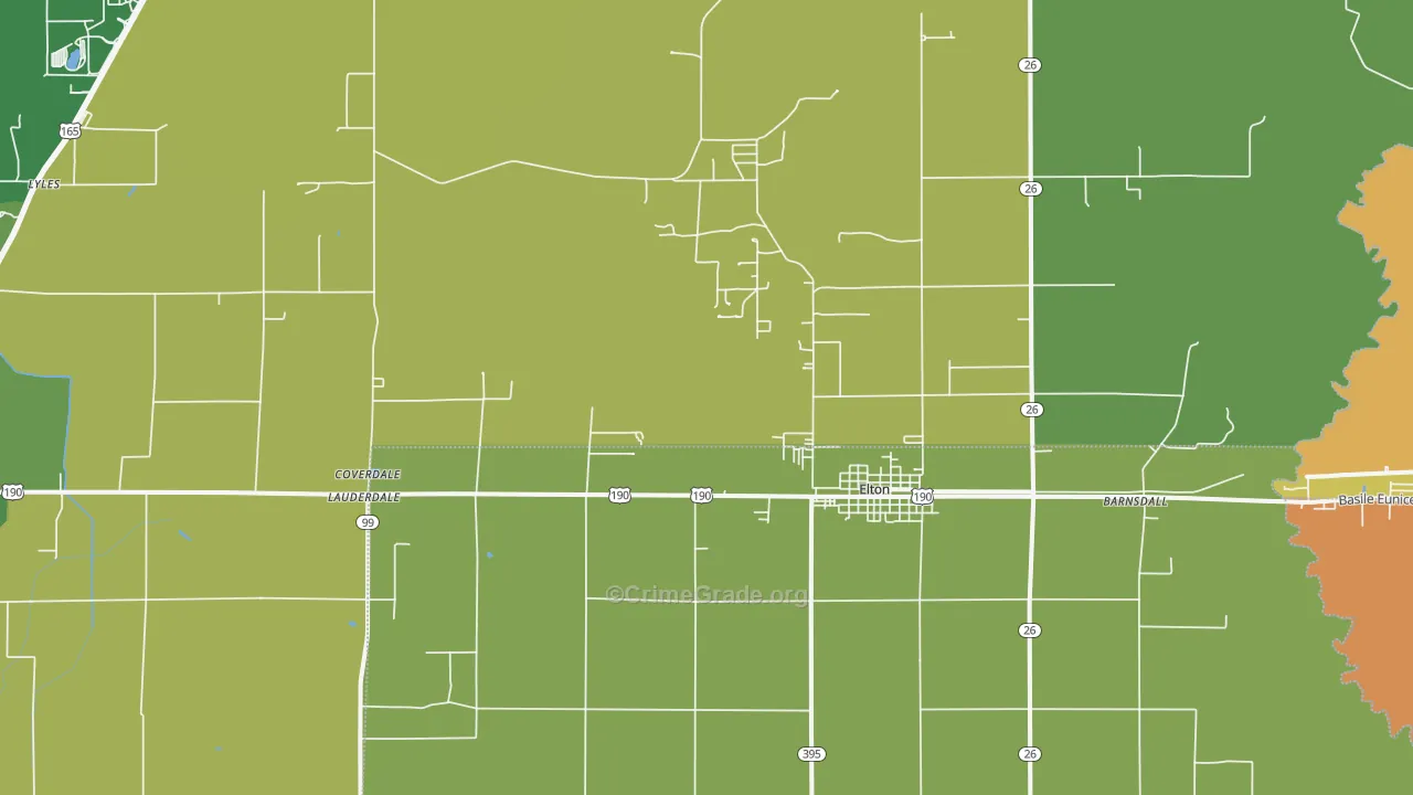 Hathaway, LA Map of Arson Rates
