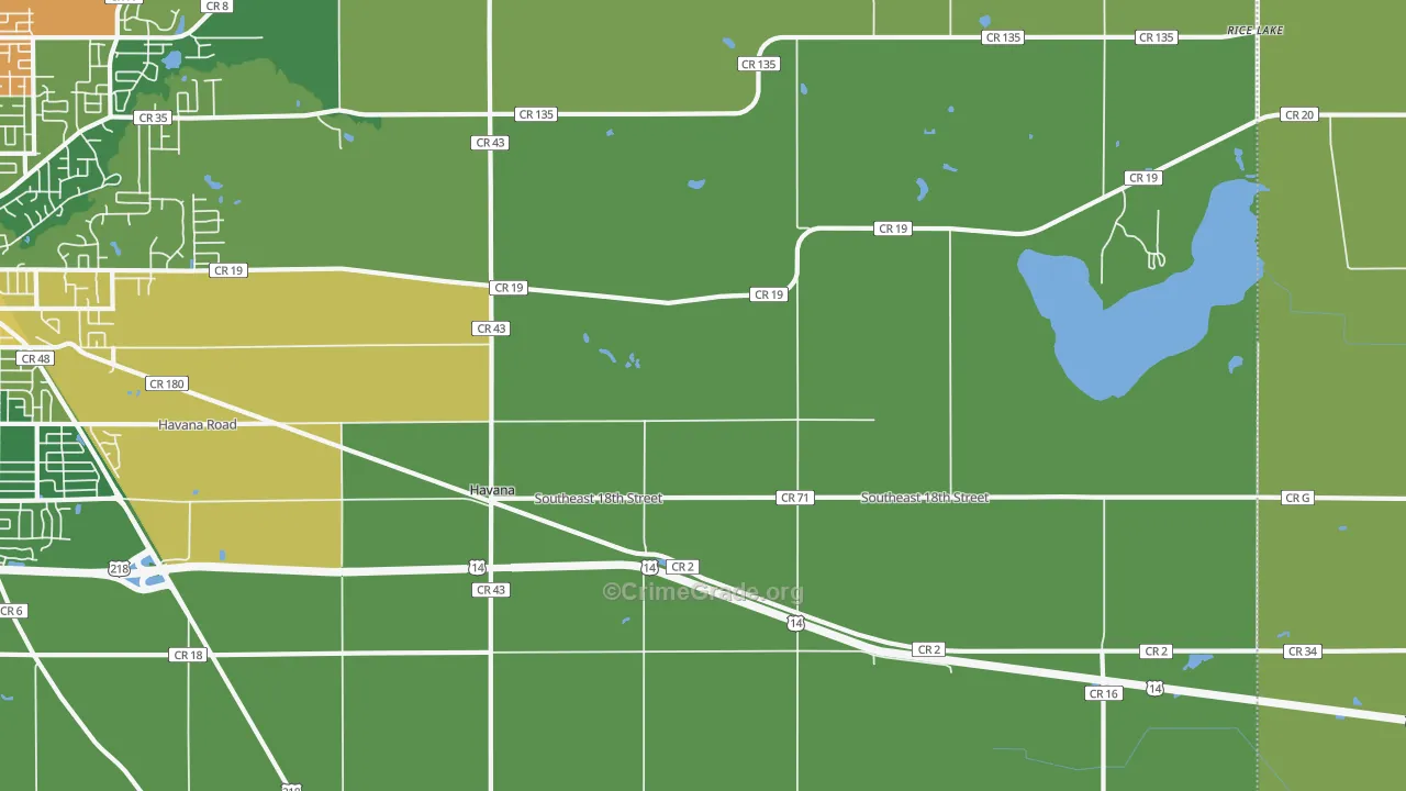 Havana, MN Map of Arson Rates