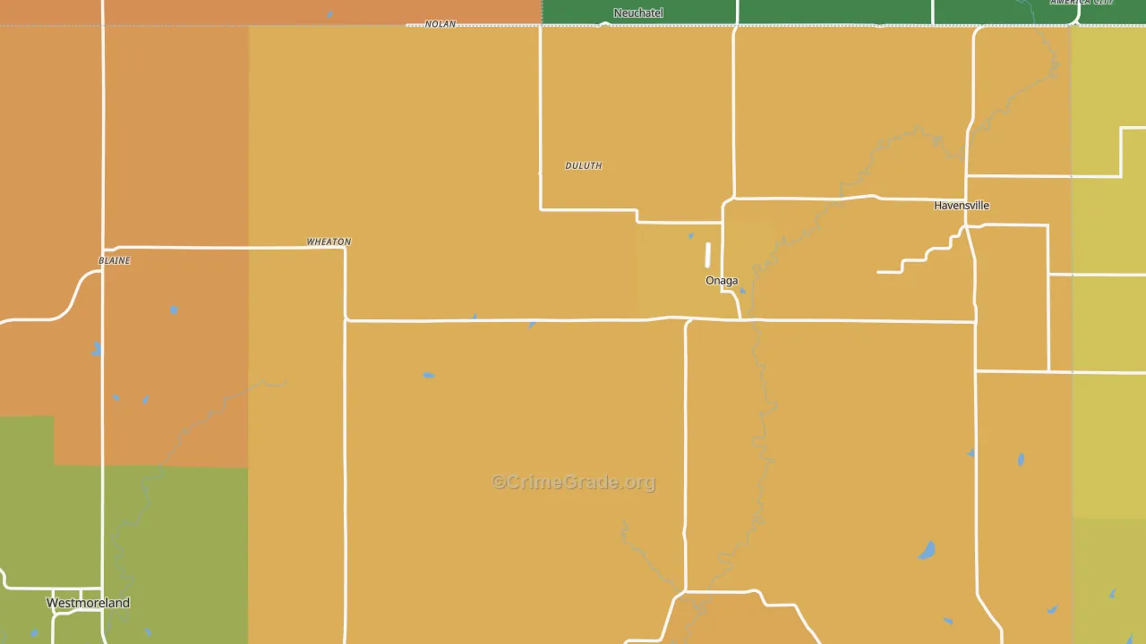 Havensville, KS Map of Arson Rates