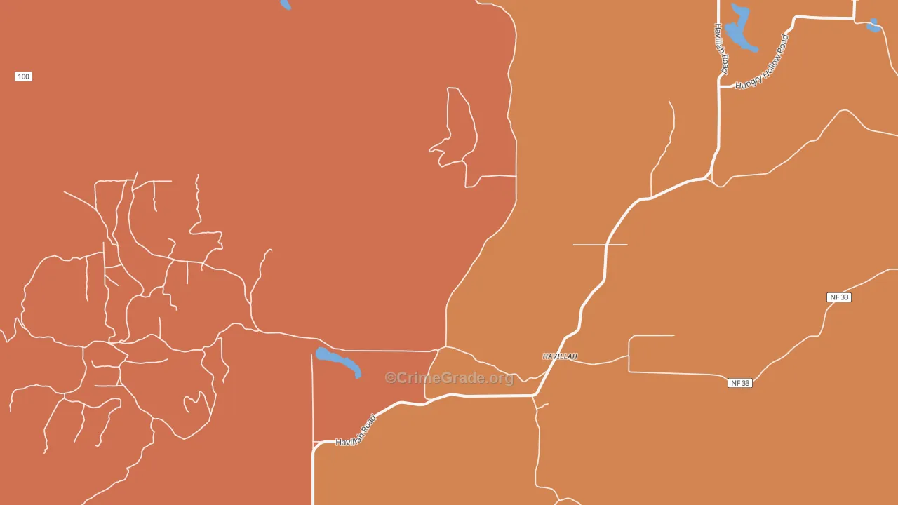 Havillah, WA Map of Arson Rates
