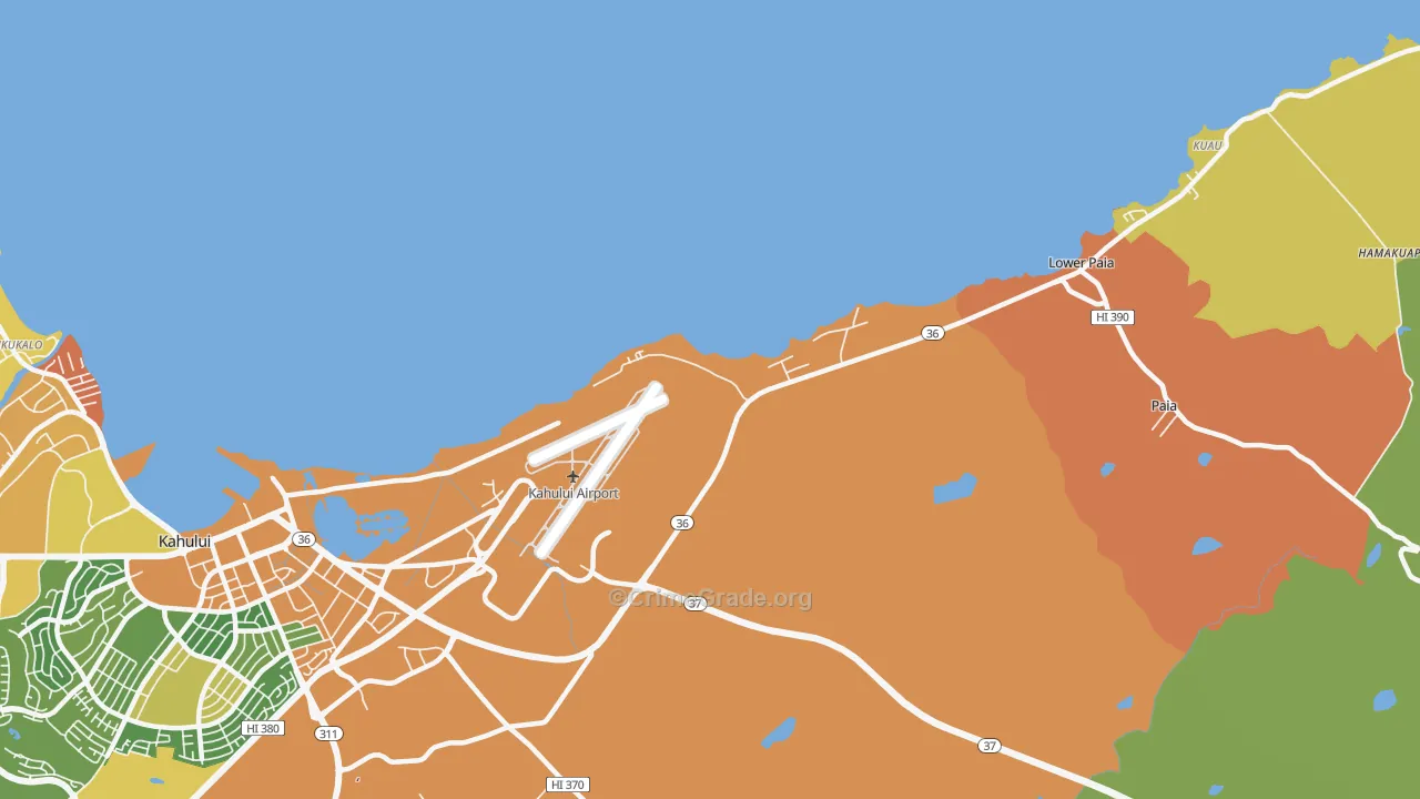 Hawaiian Village, HI Map of Arson Rates