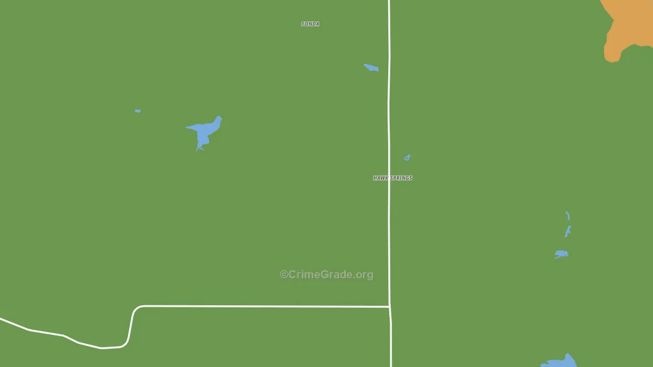 Hawk Springs, WY Map of Arson Rates