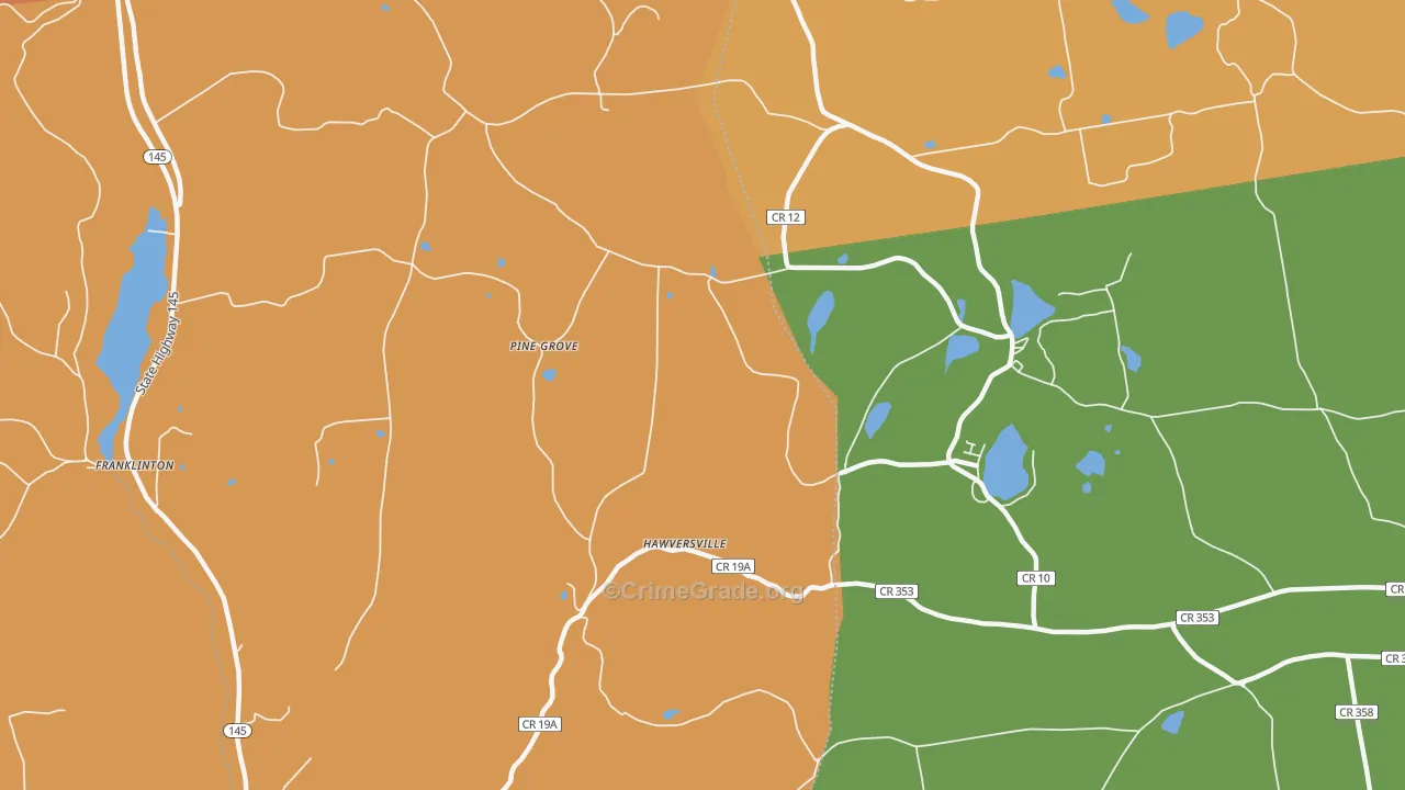 Hawversville, NY Map of Arson Rates