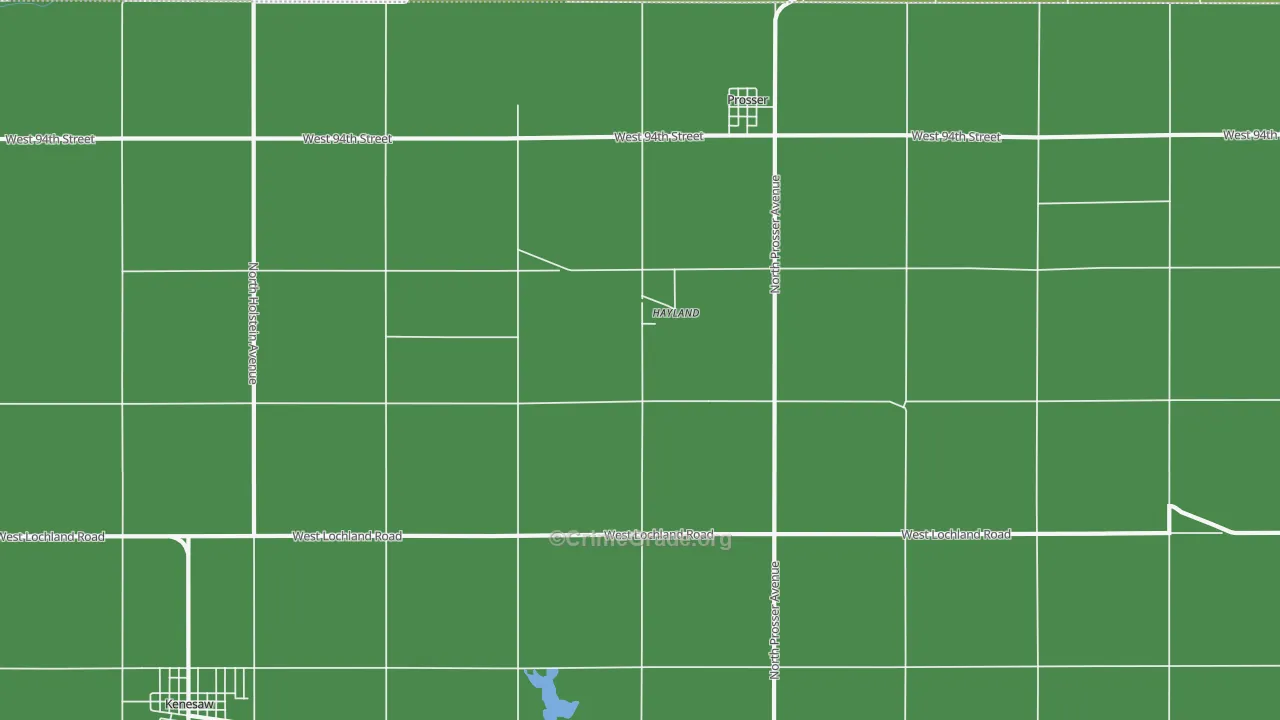 Hayland, NE Map of Arson Rates
