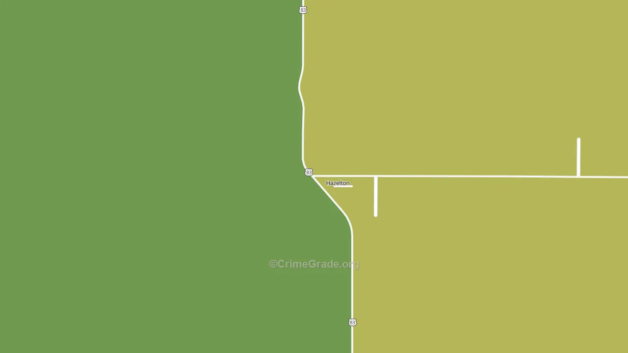 Hazelton, ND Map of Arson Rates