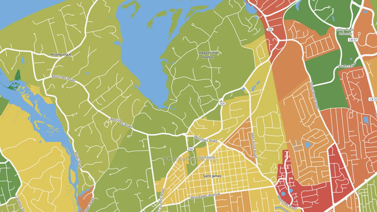 Head of the Harbor, NY Map of Arson Rates