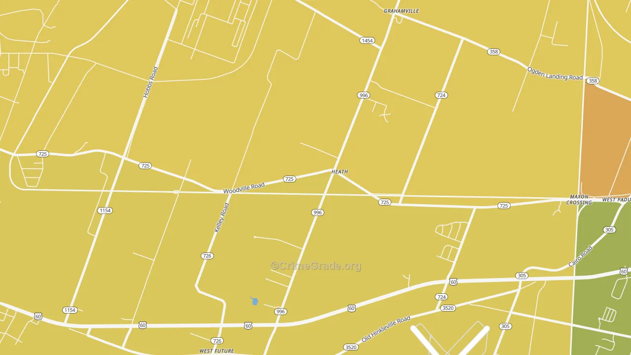 Heath, KY Map of Arson Rates