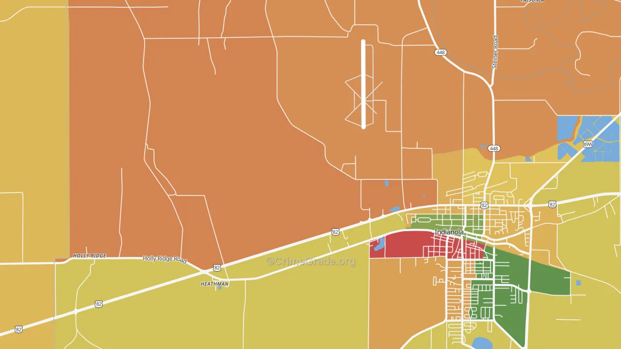 Heathman, MS Map of Arson Rates