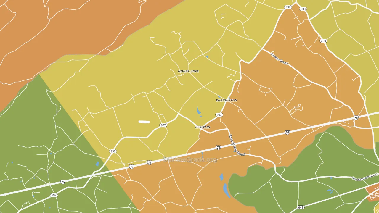Heberlig, PA Map of Arson Rates