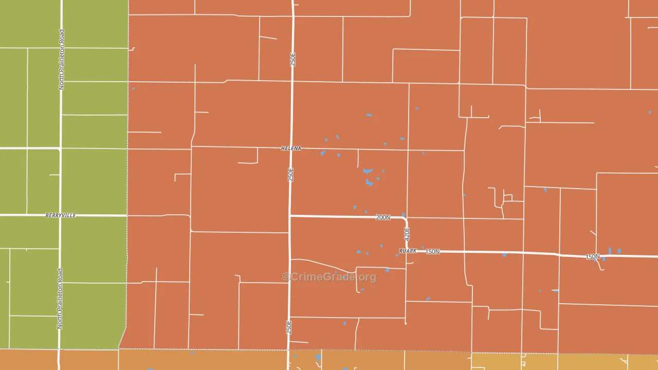 Helena, IL Map of Arson Rates