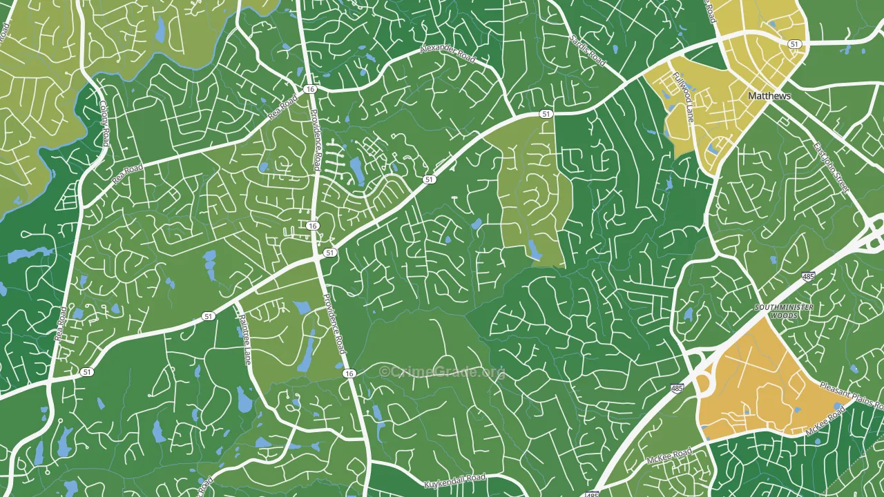 Hembstead, Charlotte, NC Map of Arson Rates