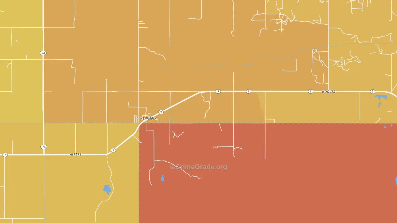 Hennepin, OK Map of Arson Rates