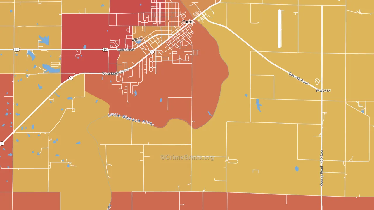 Herald, IL Map of Arson Rates