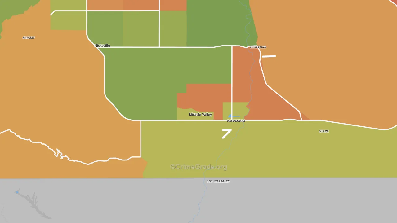 Hereford, AZ Map of Arson Rates