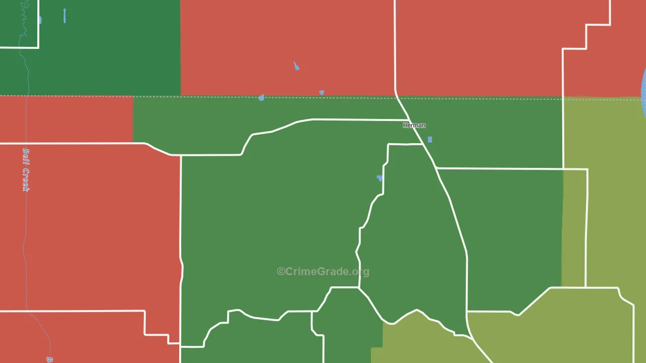 Herman, NE Map of Arson Rates