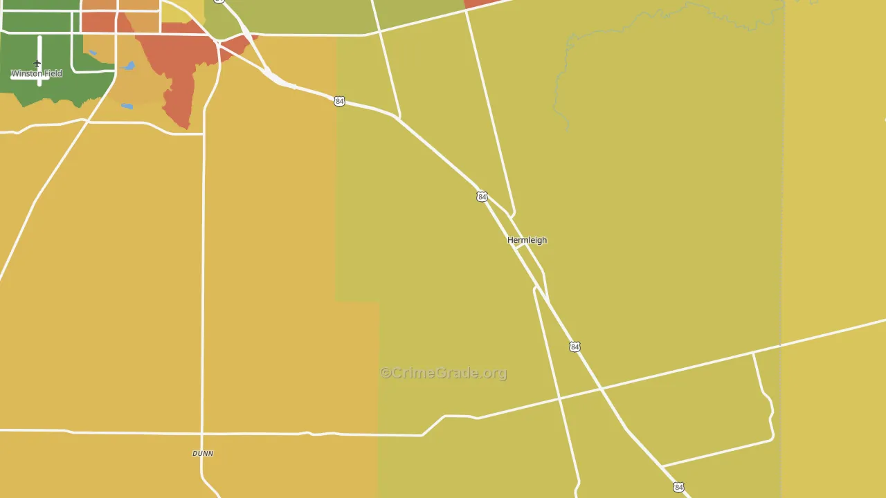 Hermleigh, TX Map of Arson Rates
